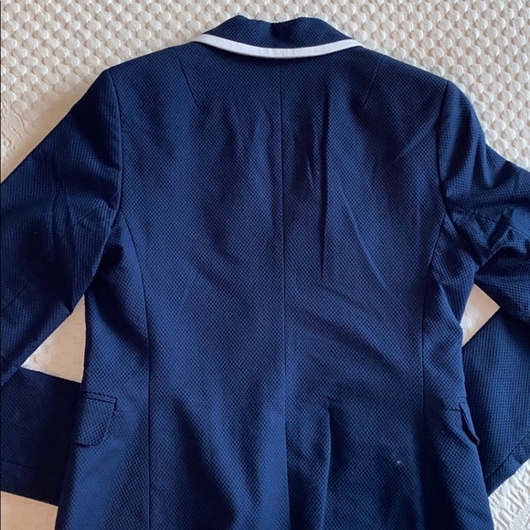 Blue Textured Blazer - Picture 6 of 9